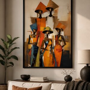 Abstract African Women Wall Art