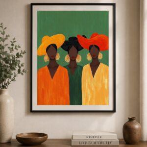 Modern African Women Abstract Wall Art