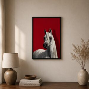 Majestic White Horse Wall Art