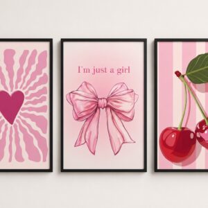 Pink Pop Art Print Set