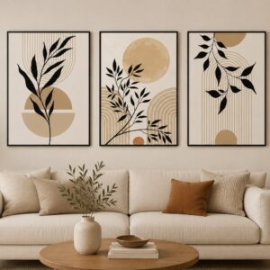 Modern Botanical Wall Art Set of 3